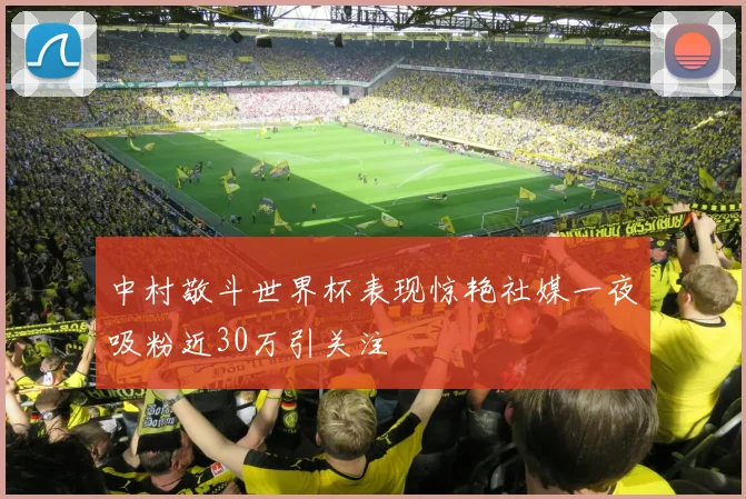 中村敬斗世界杯表现惊艳社媒一夜吸粉近30万引关注
